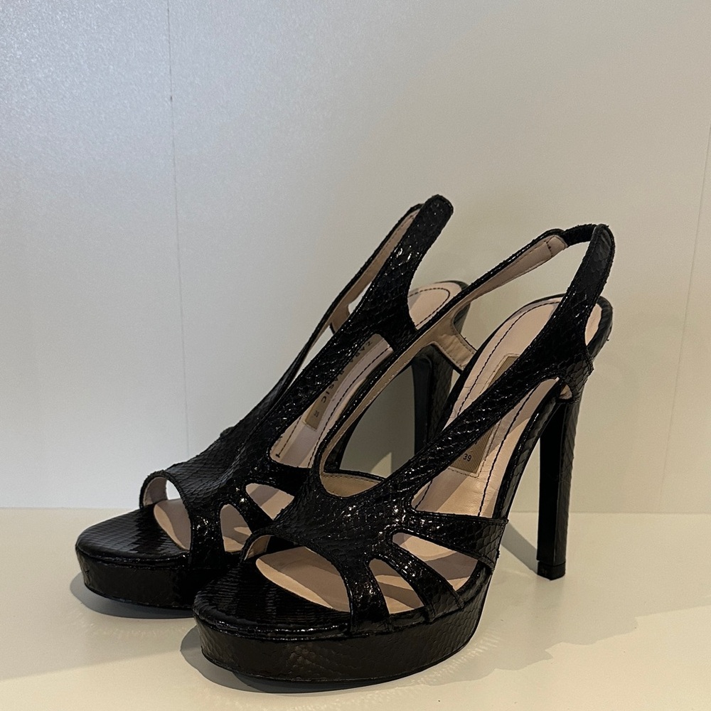 Zara Black Strappy Heels